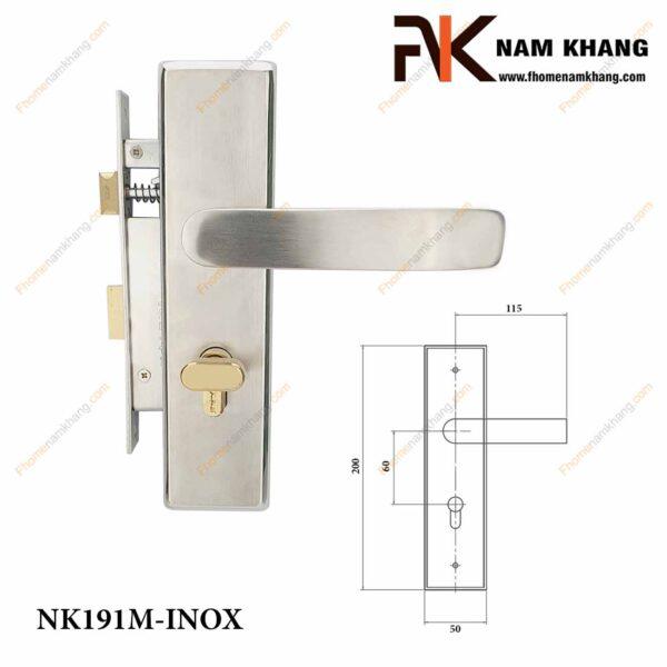 Khóa cửa thông phòng inox NK191M-INOX (Màu Inox)