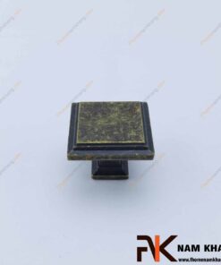 Núm cửa tủ đầu vuông màu đồng cổ NK230-C