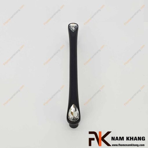 Tay nắm tủ kết hợp đá pha lê NK439-DND (Màu Đen)