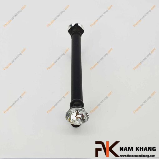 Tay nắm tủ kết hợp đá pha lê NK439-DTD (Màu Đen)