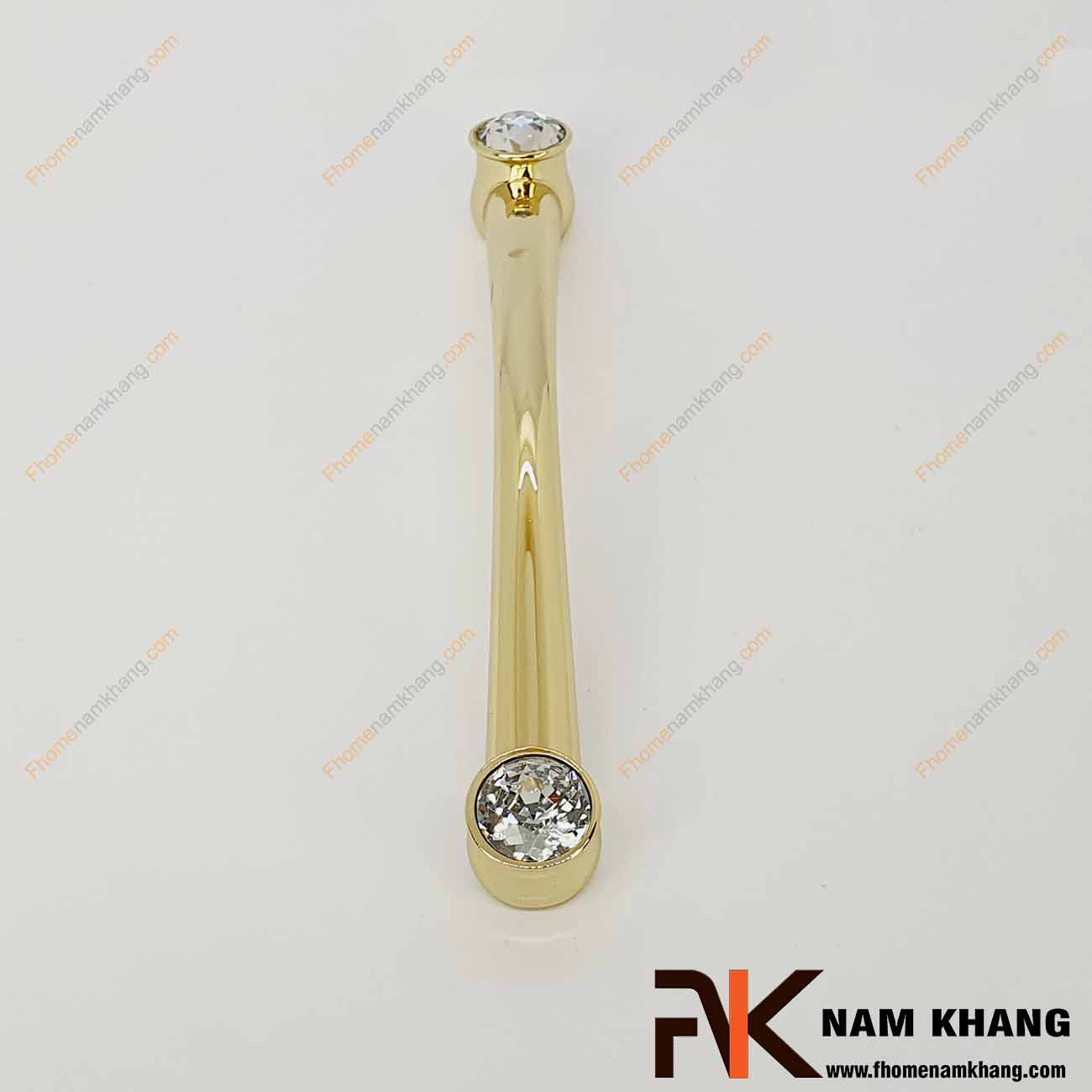 Tay nắm tủ kết hợp đá pha lê NK439-VBD (Màu Vàng)