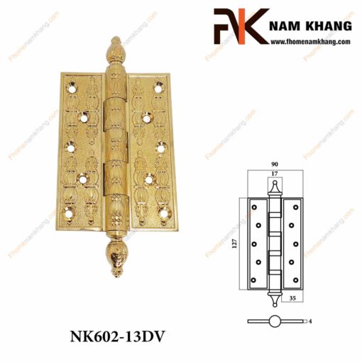 Bản lề lá đồng vàng NK602-13DV (Màu Đồng Vàng)