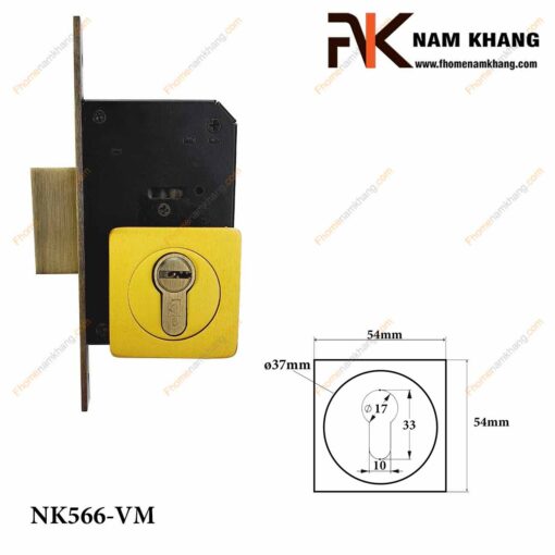 Khóa âmcửa mở NK566-VM (Màu Đồng Vàng)
