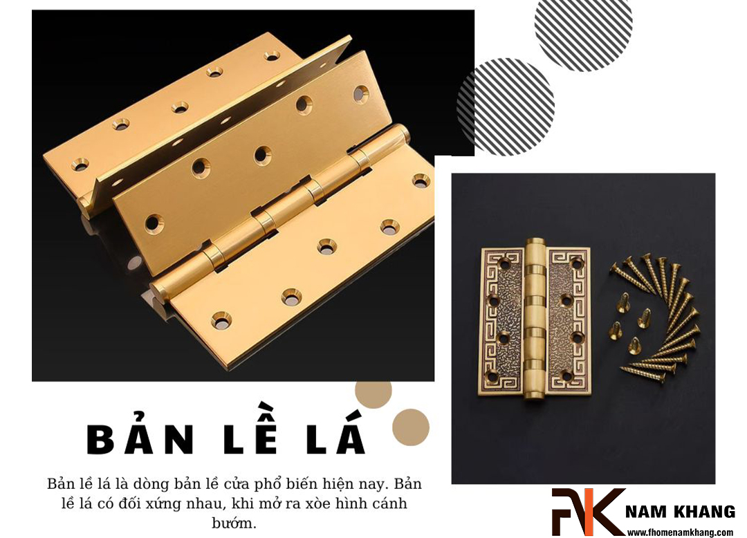 Các loại bản lề được sử dụng phổ biến hiện nay - Phụ Kiện Thi Công