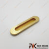 Tay nắm âm cửa tủ bằng đồng vàng NK061D-128DVM