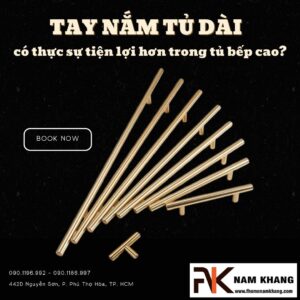 Tay nắm tủ dài có thực sự tiện lợi hơn trong tủ bếp cao?