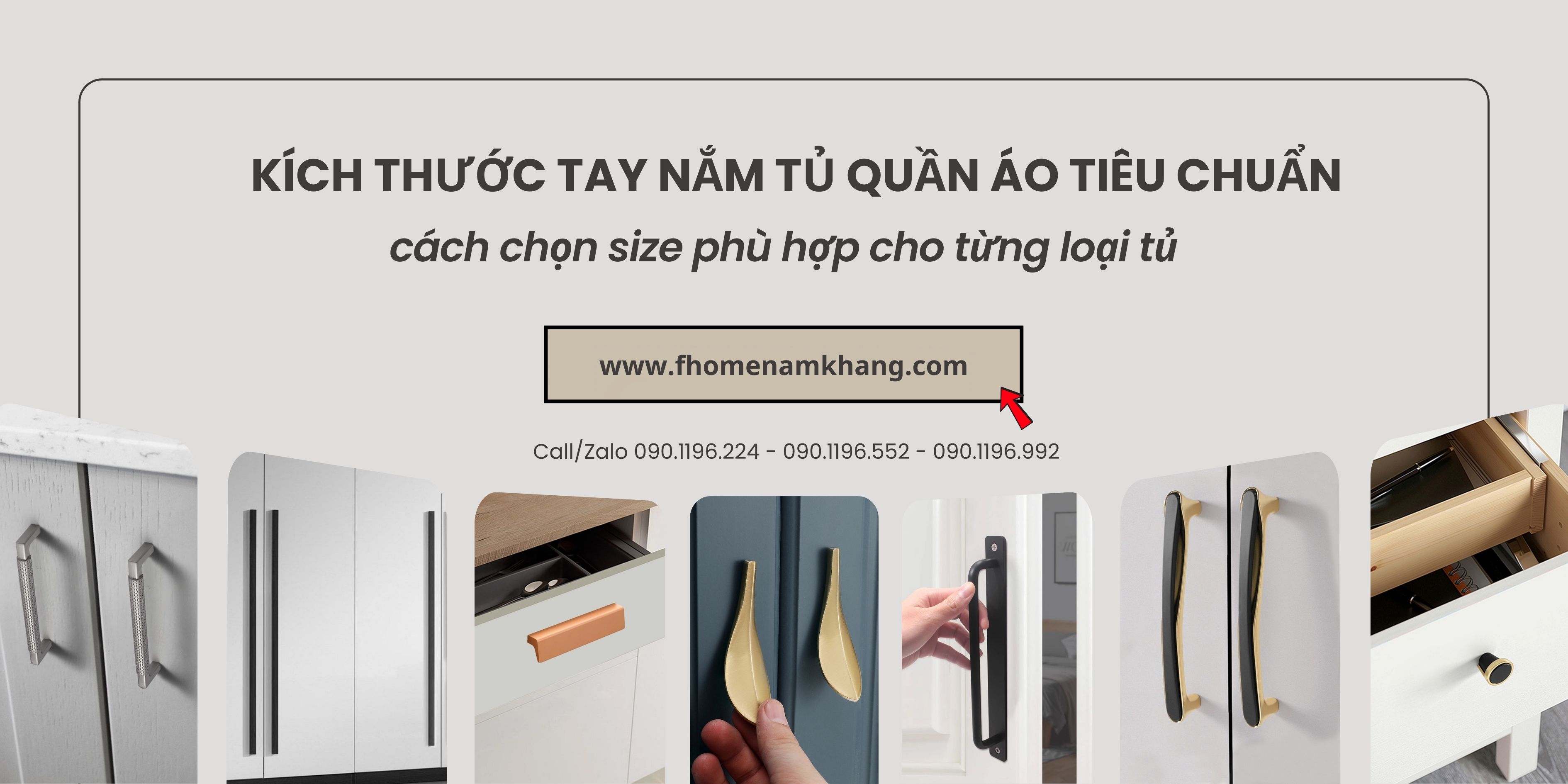 Kích thước tay nắm tủ quần áo tiêu chuẩn: Cách chọn size phù hợp cho từng loại tủ