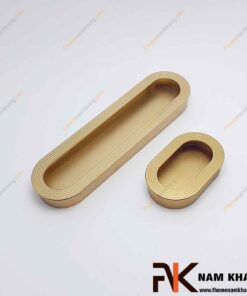 Tay nắm âm cửa tủ hợp kim màu ghi vàng NK061T-VM FHOMENAMKHANG