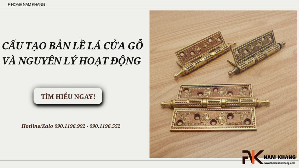 Cấu tạo bản lề lá cửa gỗ và nguyên lý hoạt động