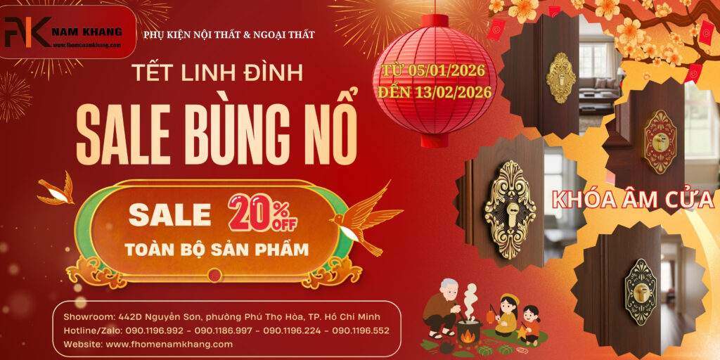 SALE TET 2026 TAY NẮM CỬA TỦ KHÓA CỦA FHOMENAMKHANG