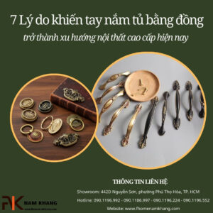 7 Lý do khiến tay nắm tủ bằng đồng trở thành xu hướng nội thất cao cấp hiện nay