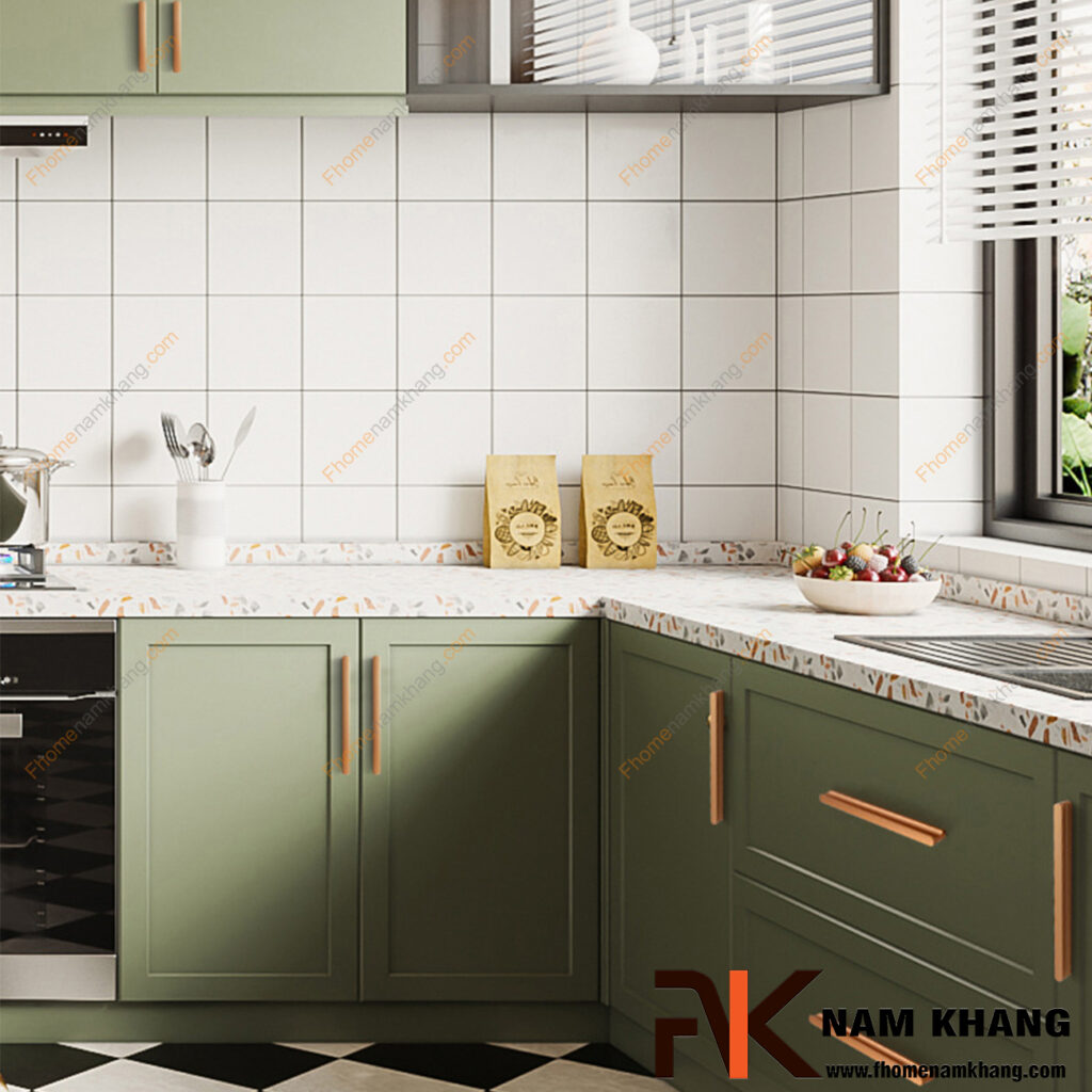 Tay nắm tủ màu vàng – Điểm nhấn sang trọng