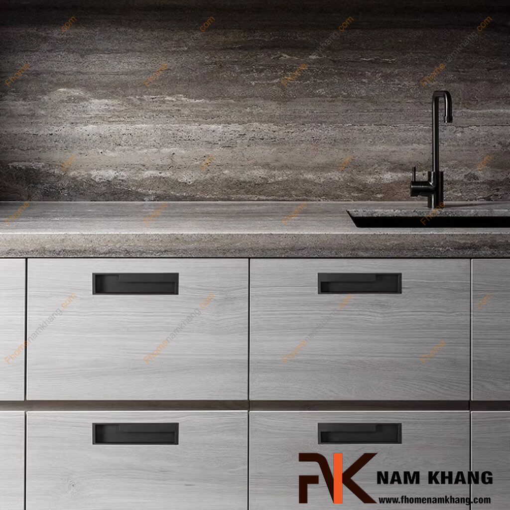 5 Mẫu tay nắm tủ màu đen đẹp cho căn bếp hiện đại
