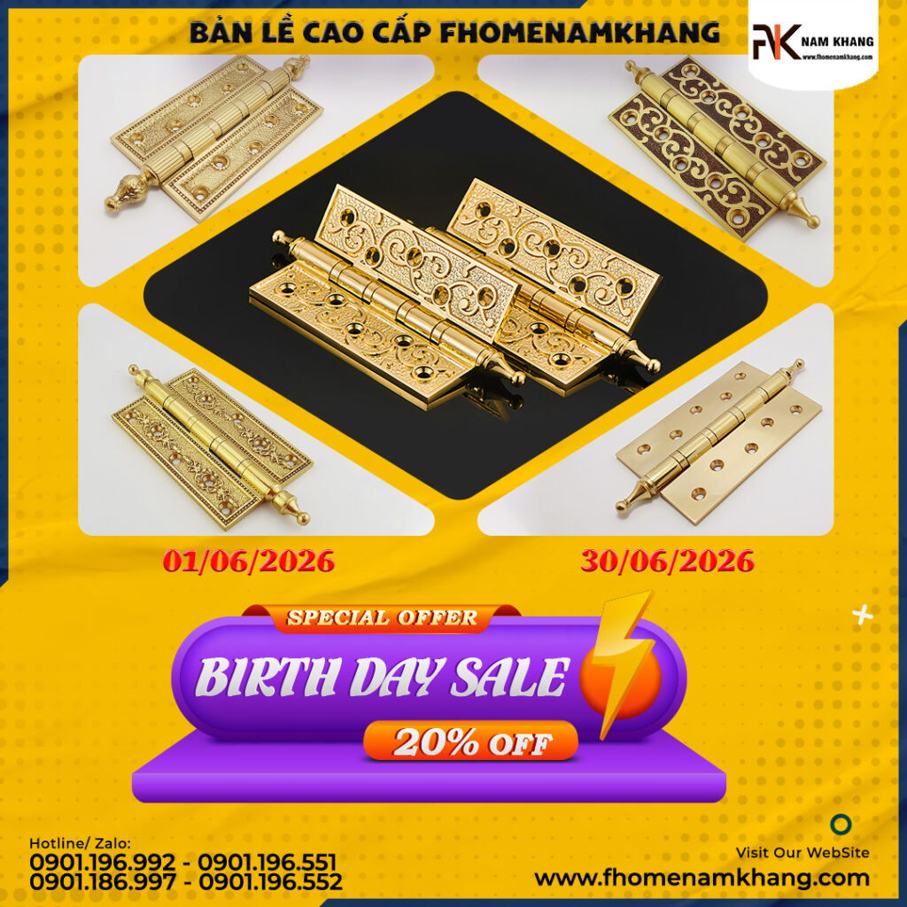 Sale bản lề cửa cao cấp FHOMENAMKHANG