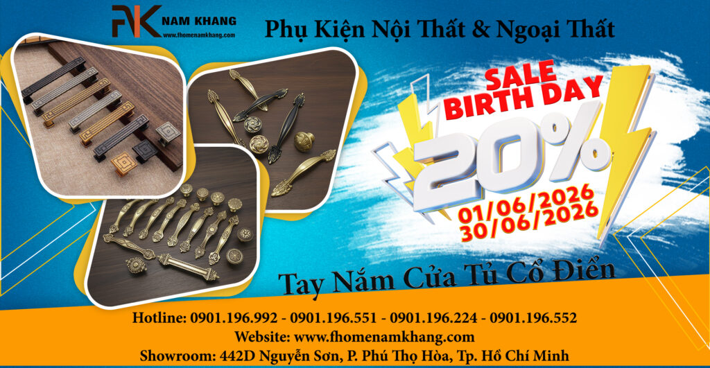 Tay nắm tủ cổ điển FHOMENAMKHANG