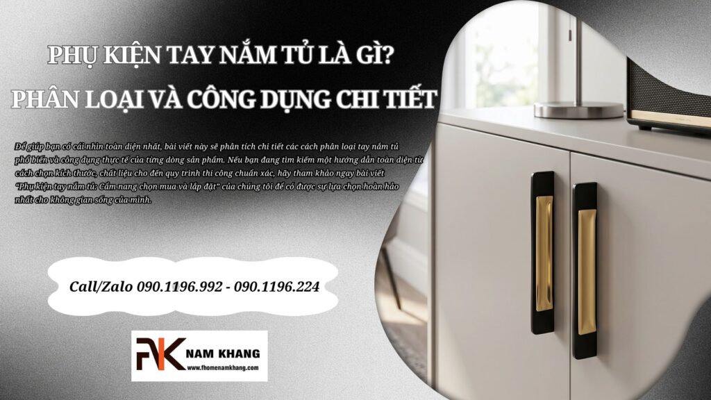 Phụ kiện tay nắm tủ là gì? Phân loại và công dụng chi tiết