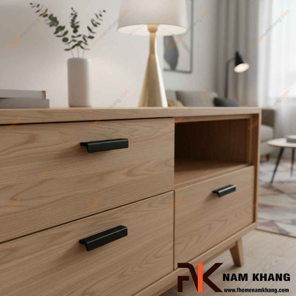 Tay nắm tủ dạng thanh dài có phù hợp với tủ cánh lớn?